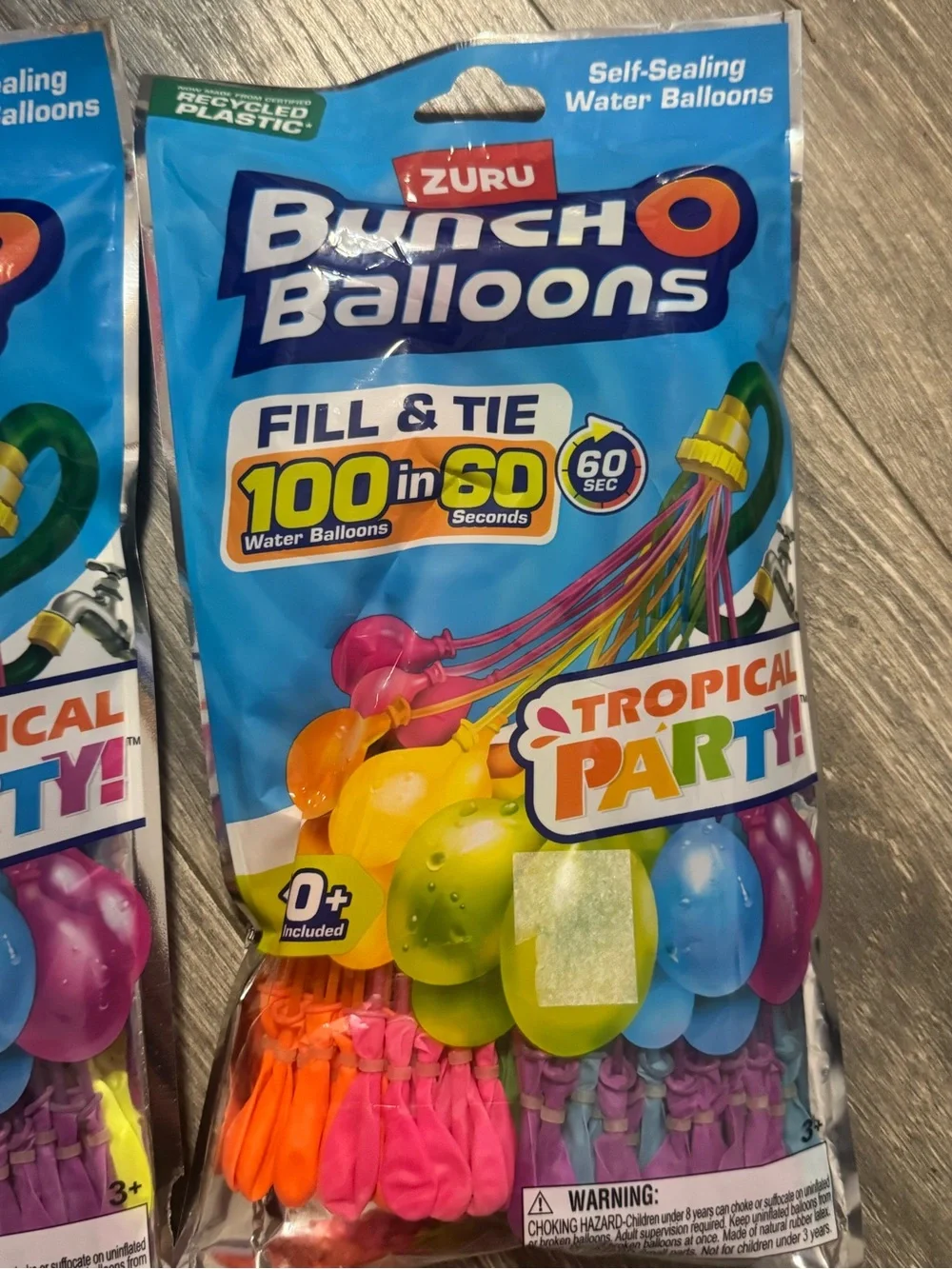 2 Pack - 100+ Tropical Party Fill & Tie Water Balloons - Multicolor